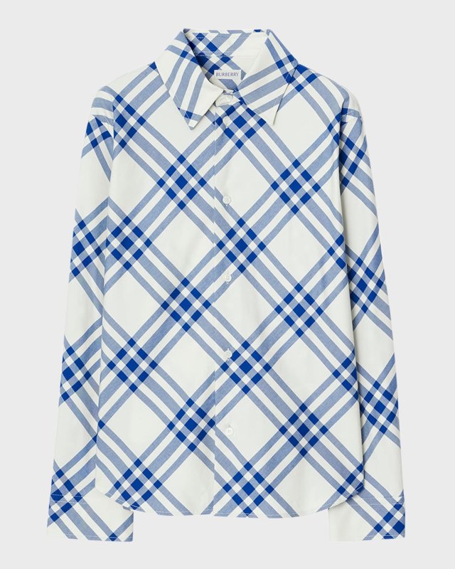 Check Cotton Collared Shirt